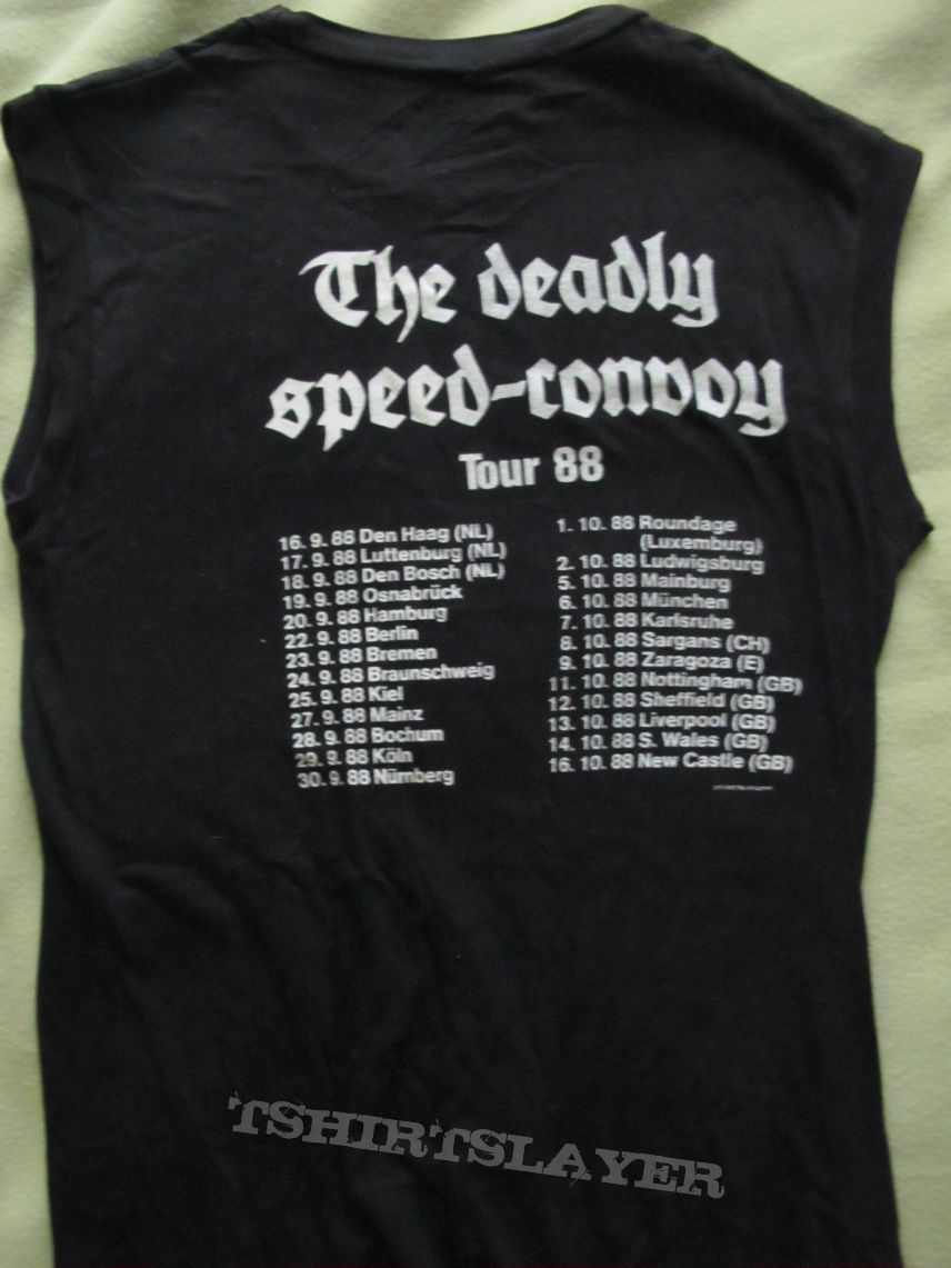 RAGE Perfect man, Deadly speed convoy 1988 original tour T-shirt