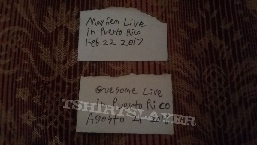 System Of A Down Tickets from last shows I went 