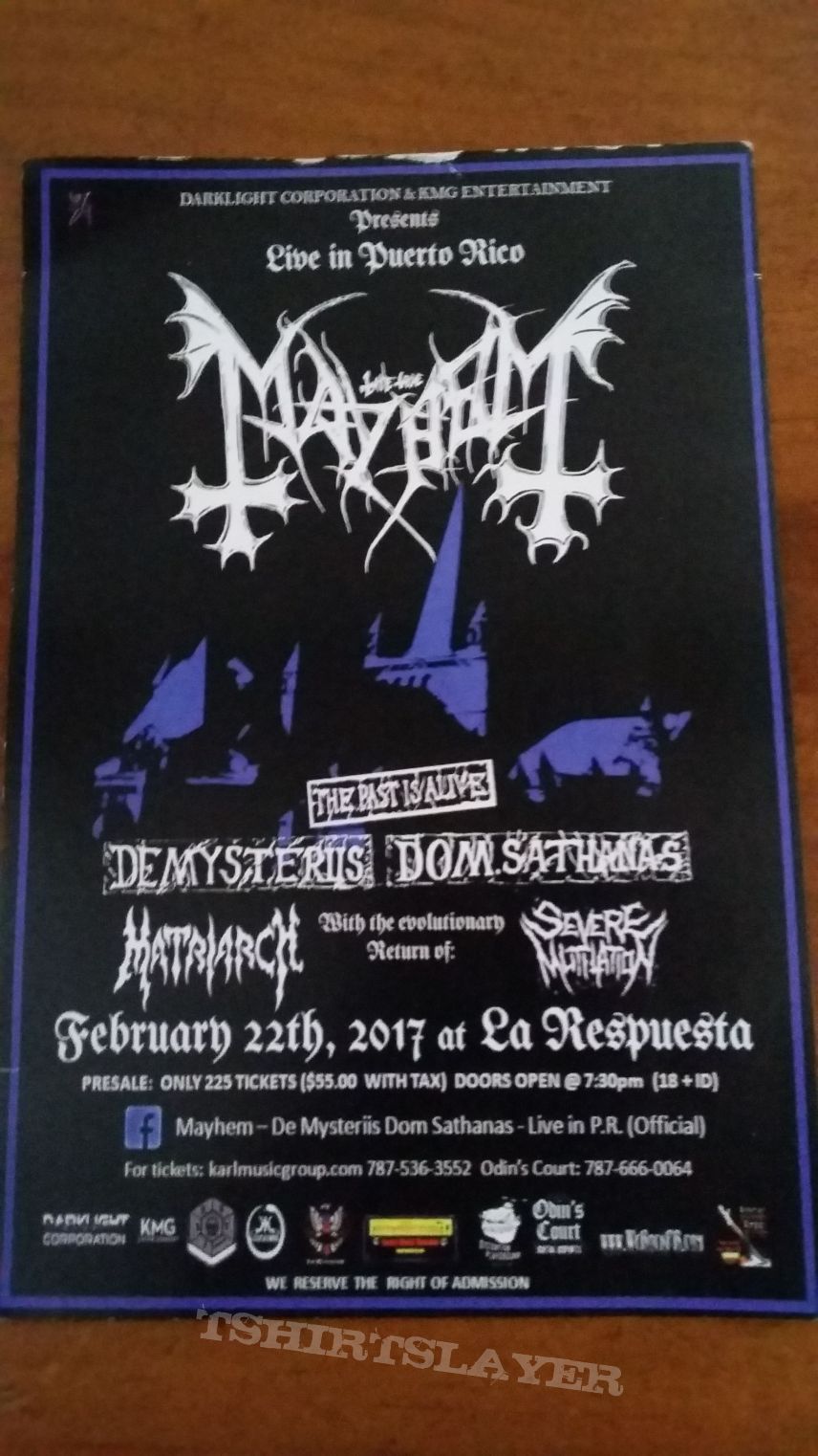 Severe Mutilation Mayhem Live in Puerto Rico flyer