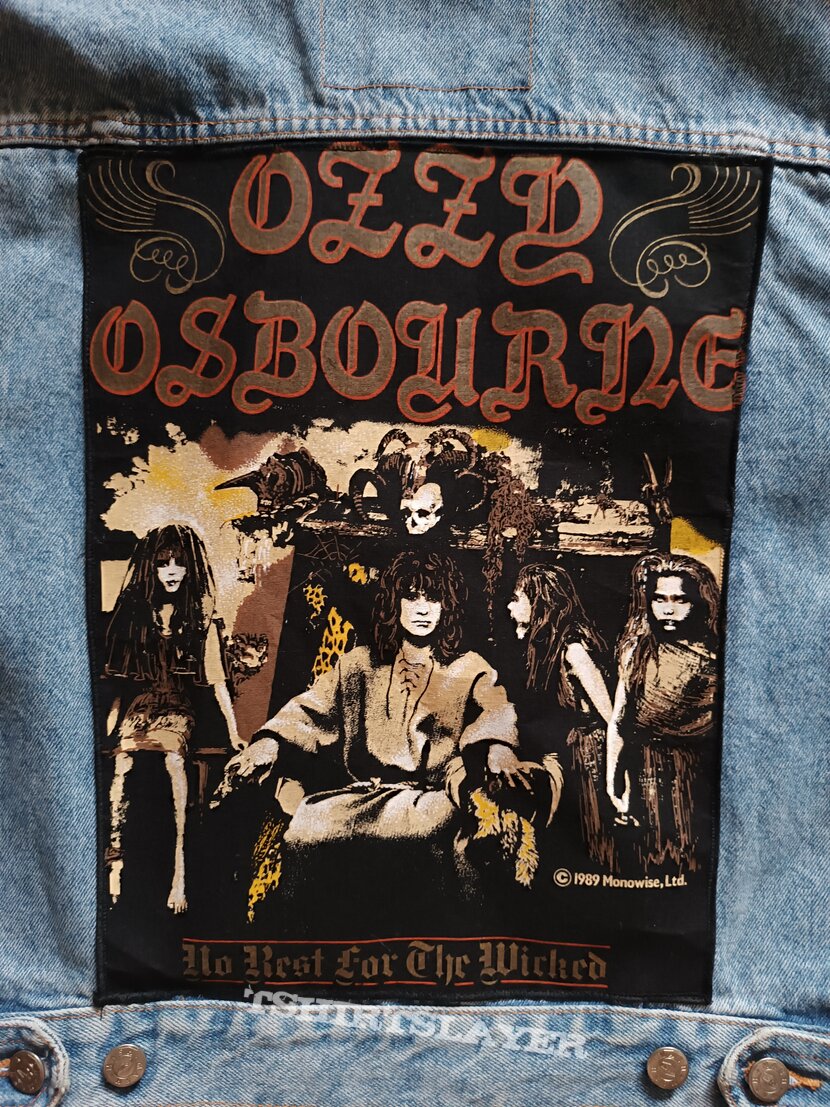 Ozzy Osbourne Hard &amp; heavy denim jacket from 80s 