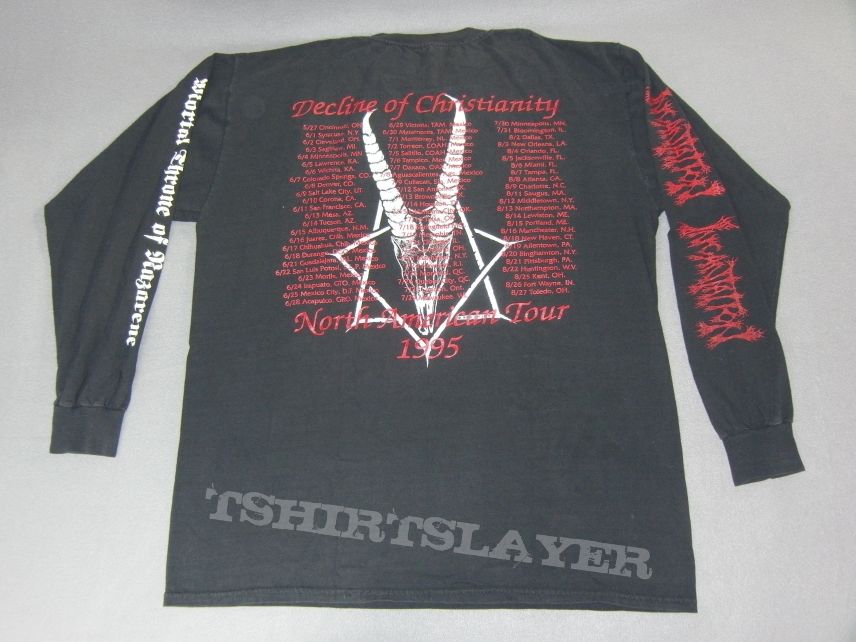 Incantation - Mortal Throne of Nazarene Tour Longsleeve | TShirtSlayer ...