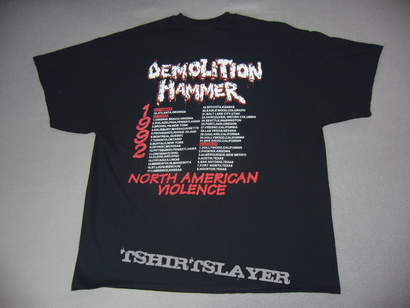 Demolition Hammer - North american Violence Tour 1992 Shirt
