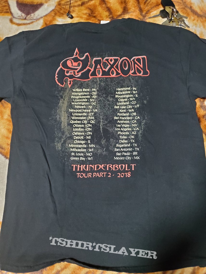 Saxon 2018 Tour Shirt | TShirtSlayer TShirt and BattleJacket Gallery
