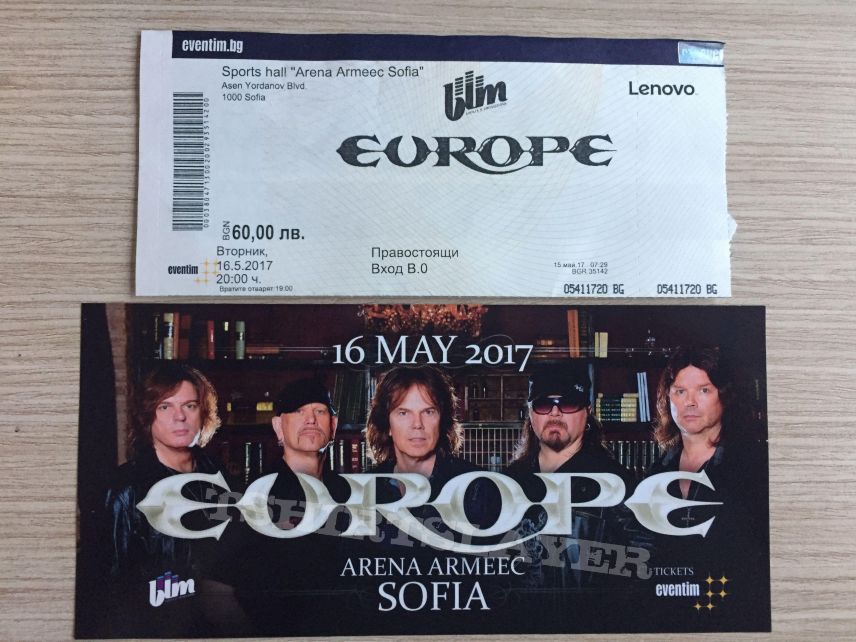 Europe - ticket 16.05.2017