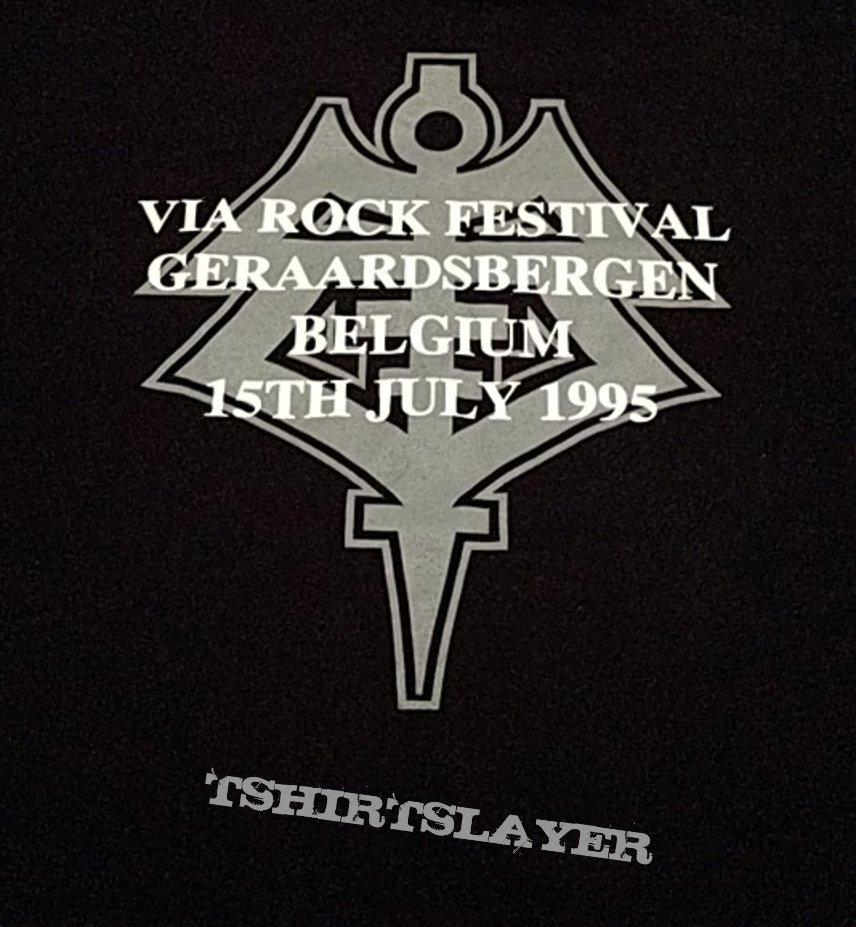 Benediction Via-Rock Festival Geraardsbergen Belgium 15th July 1995 t-shirt