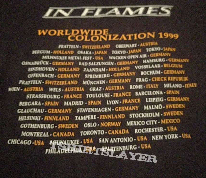 In Flames worlwide colonization 1999 tour