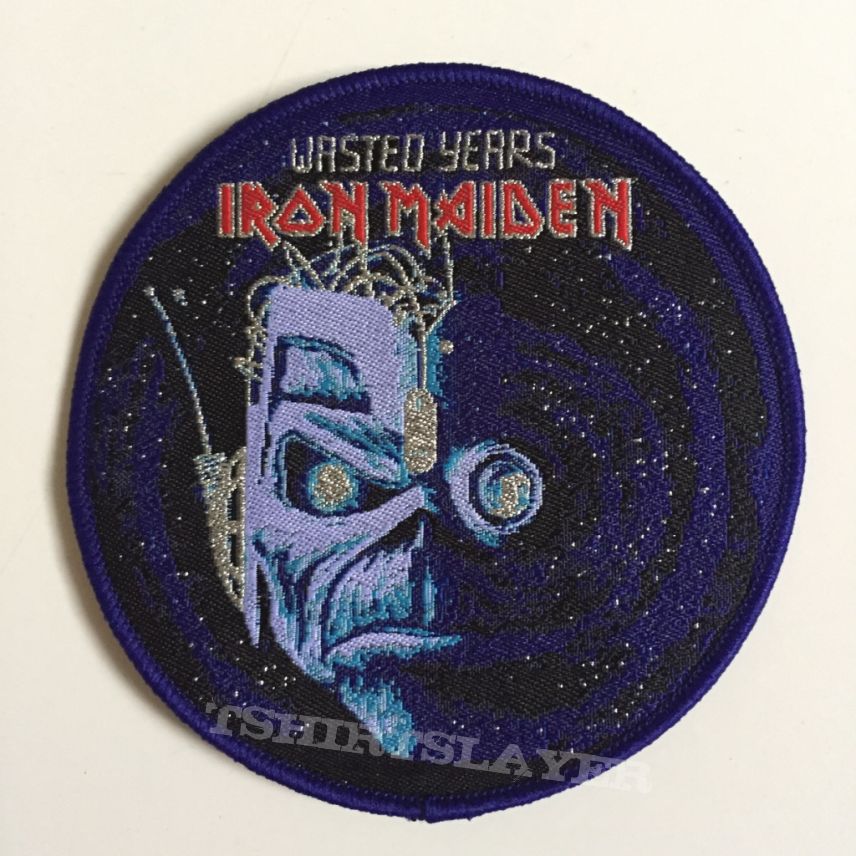 Iron Maiden Wasted Years Patch Blue Border