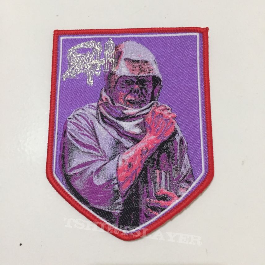 Death Leprosy Shield Patch Red Border