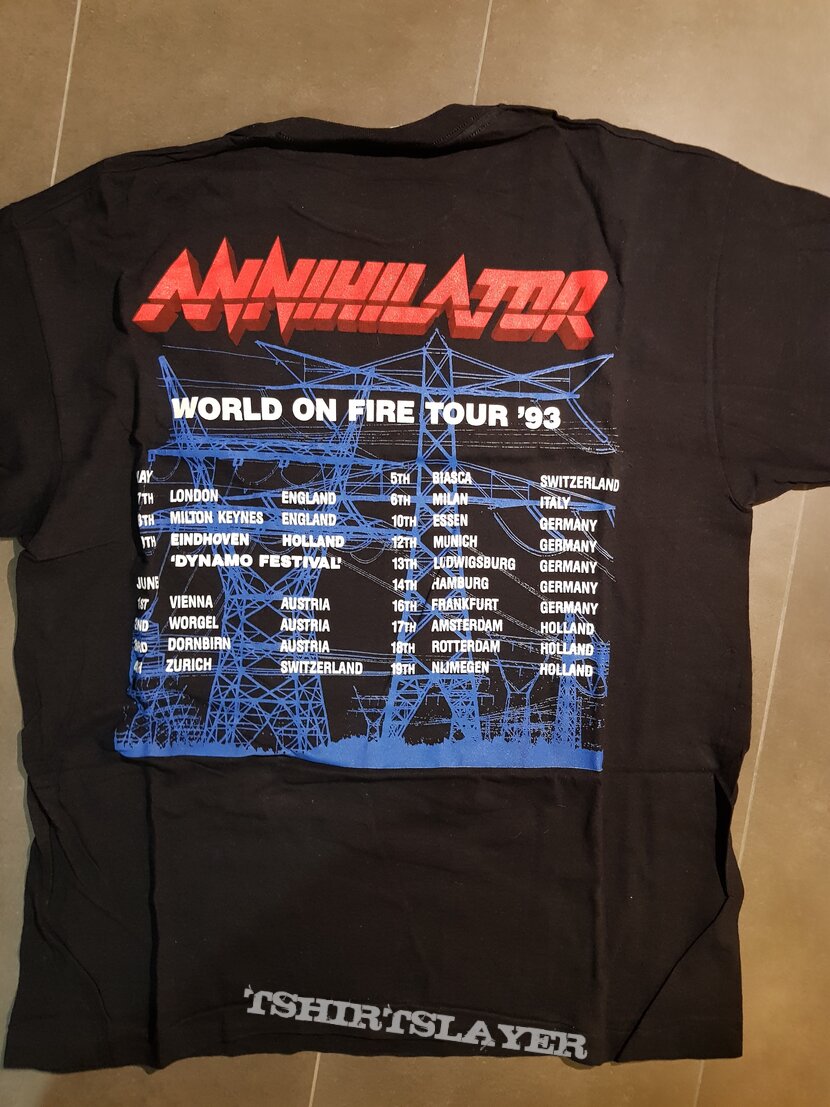 ANNIHILATOR - World On Fire Tour 1993 Shirt