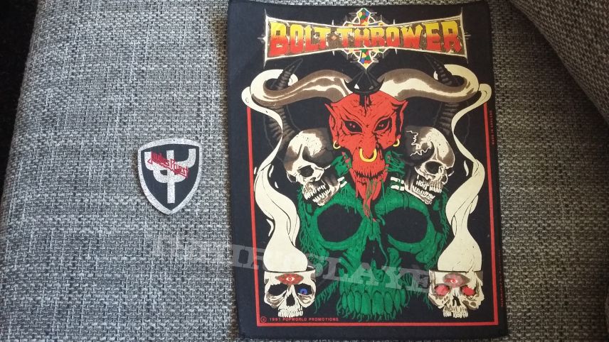 Bolt Thrower Cenotaph Backpatch and Judas Priest Shield Patch have to go