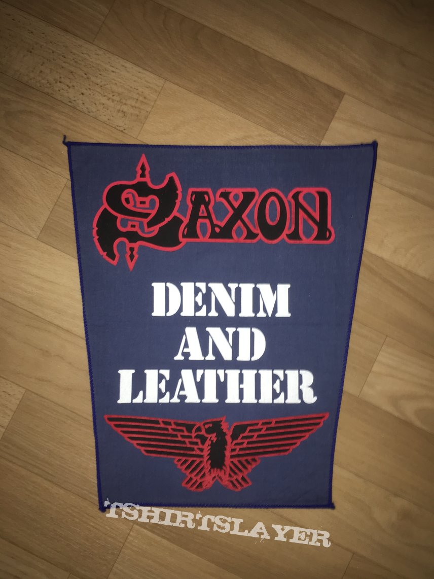 Saxon - Denim and Leather Backpatch