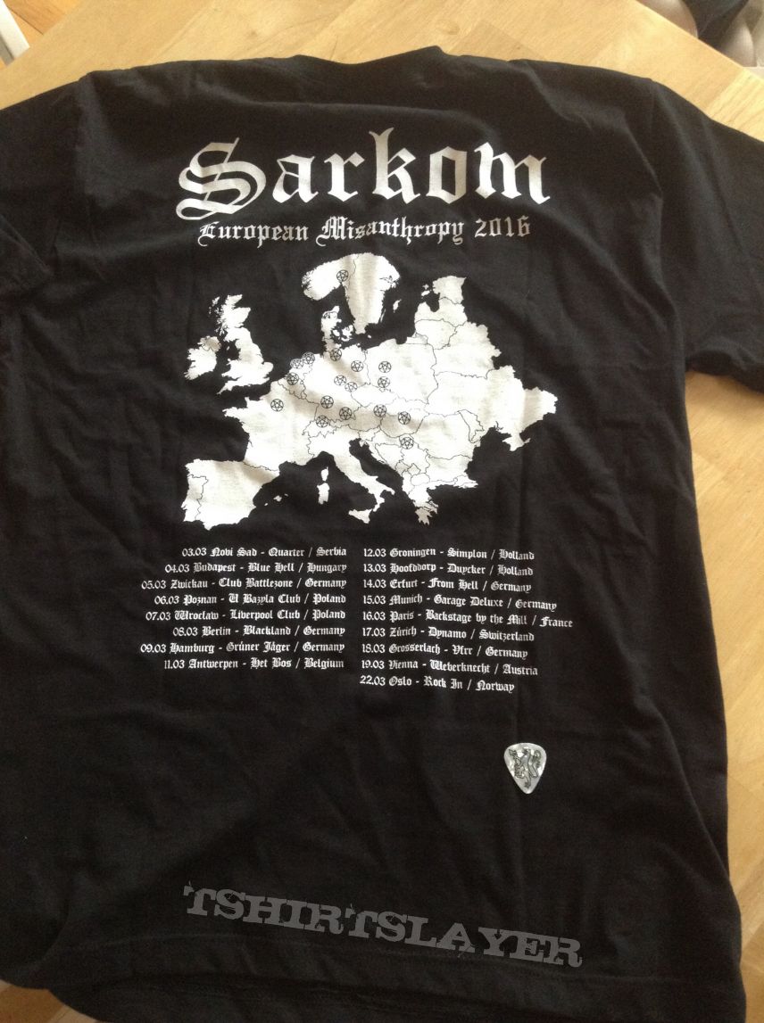Sarkom European tour shirt 2016
