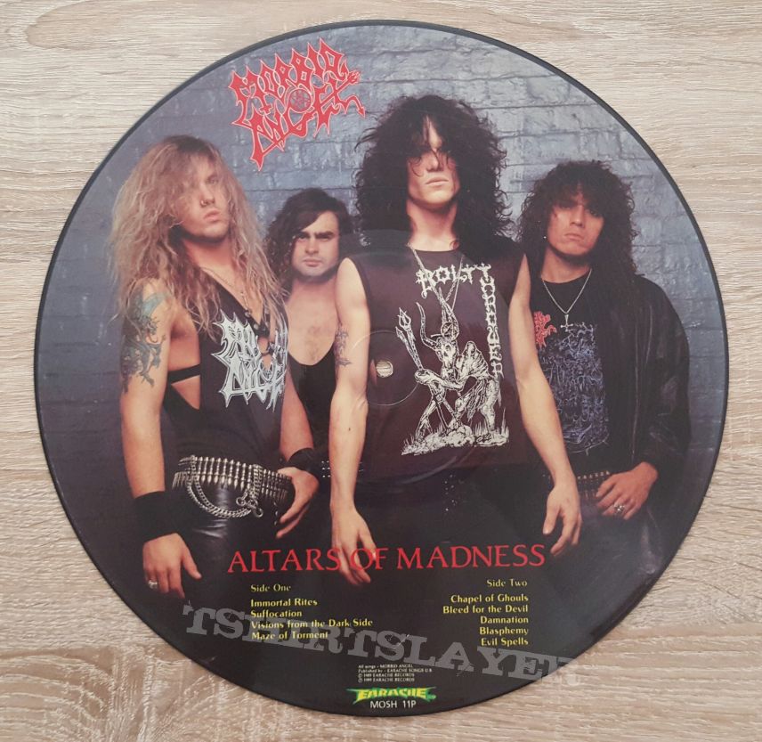 Morbid Angel Altars of Madness Signed Picture disc, original Earache release 1989 (sold)