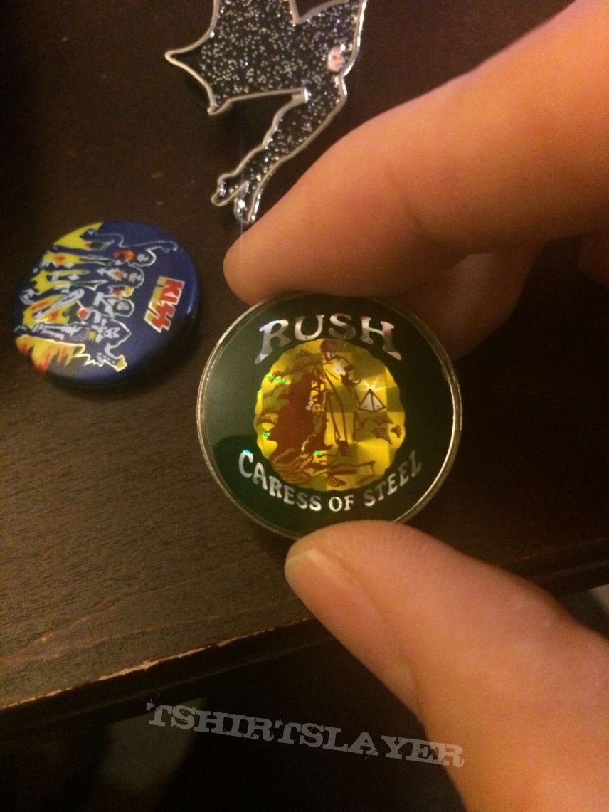 Rush Caress of Steel prism badge pin 