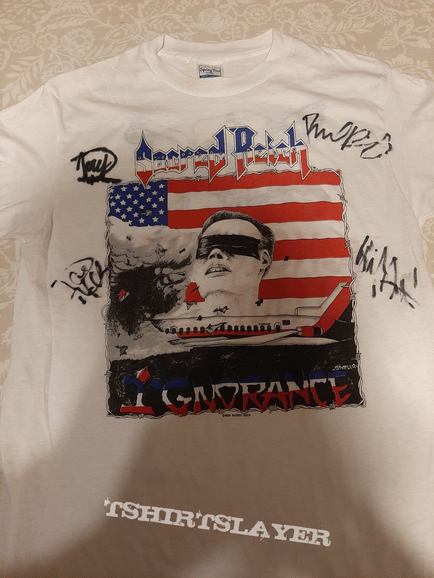 Sacred Reich Ignorance Fully Signed 3-12-19 Dublin 