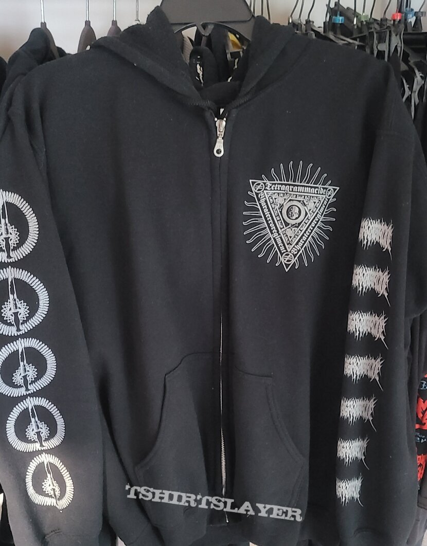 Tetragrammacide Hooded Zipper Sweatshirt (Hoodie)