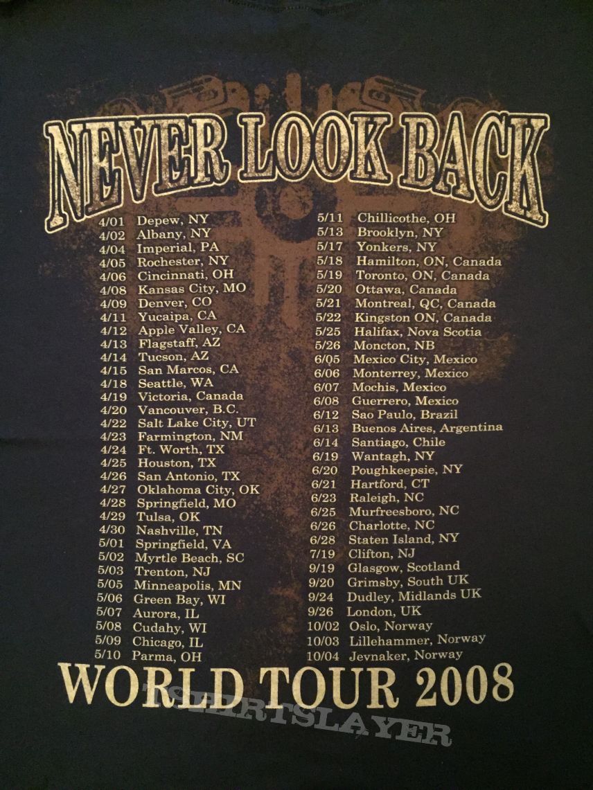 Belladonna - Never Look Back 2008 tour shirt