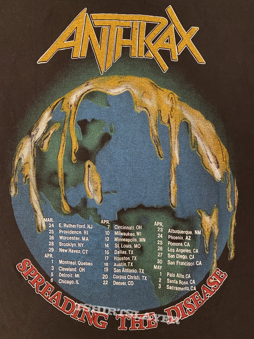 Anthrax - Spreading The Disease 1986 muscle shirt