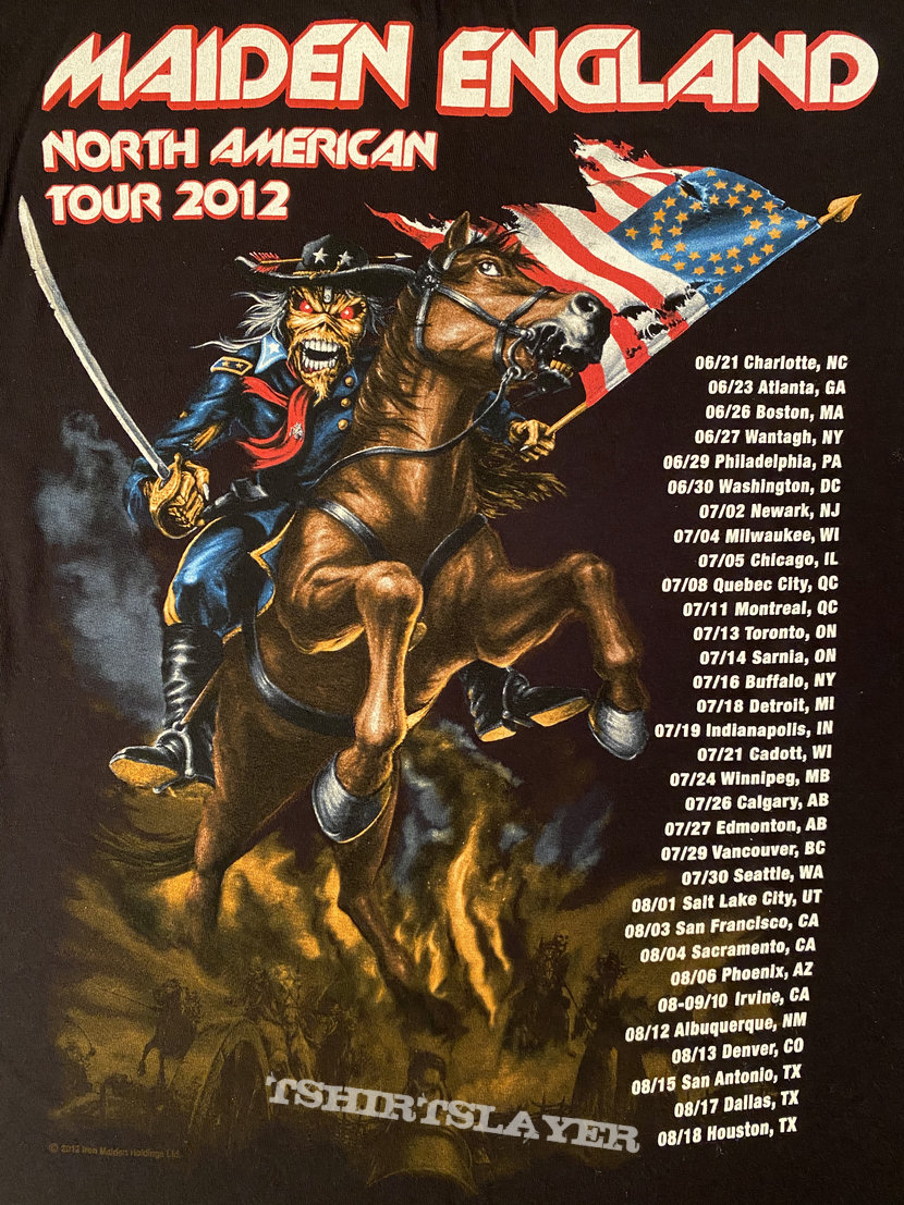 Iron Maiden - Maiden England 2012 tour shirt