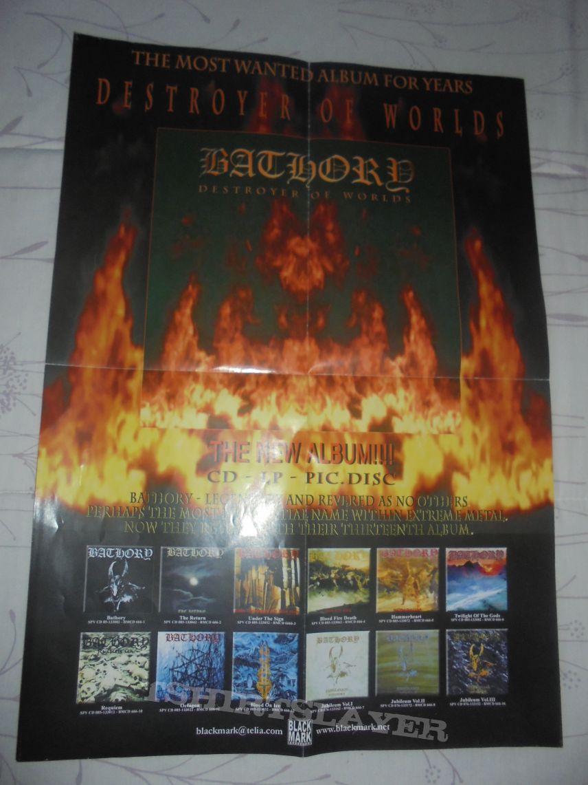 Bathory &quot;Promo poster&quot; Destroyer of the Worlds