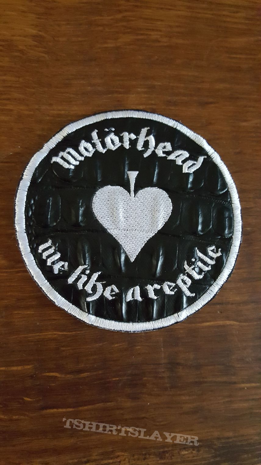 Motörhead love me like a reptile snake skin patch