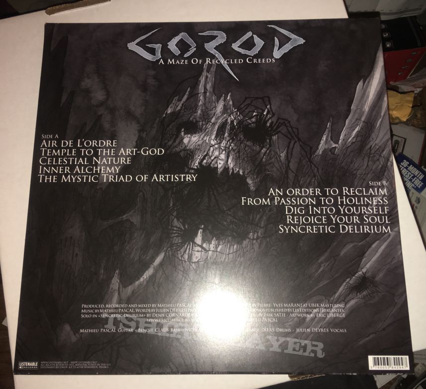 Gorod - A Maze of Recycled Creeds vinyl, blue transparent