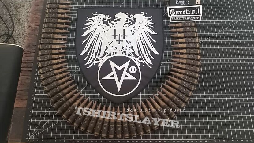 Satanic Warmaster Bootleg Embroidered Shield Backpatch 