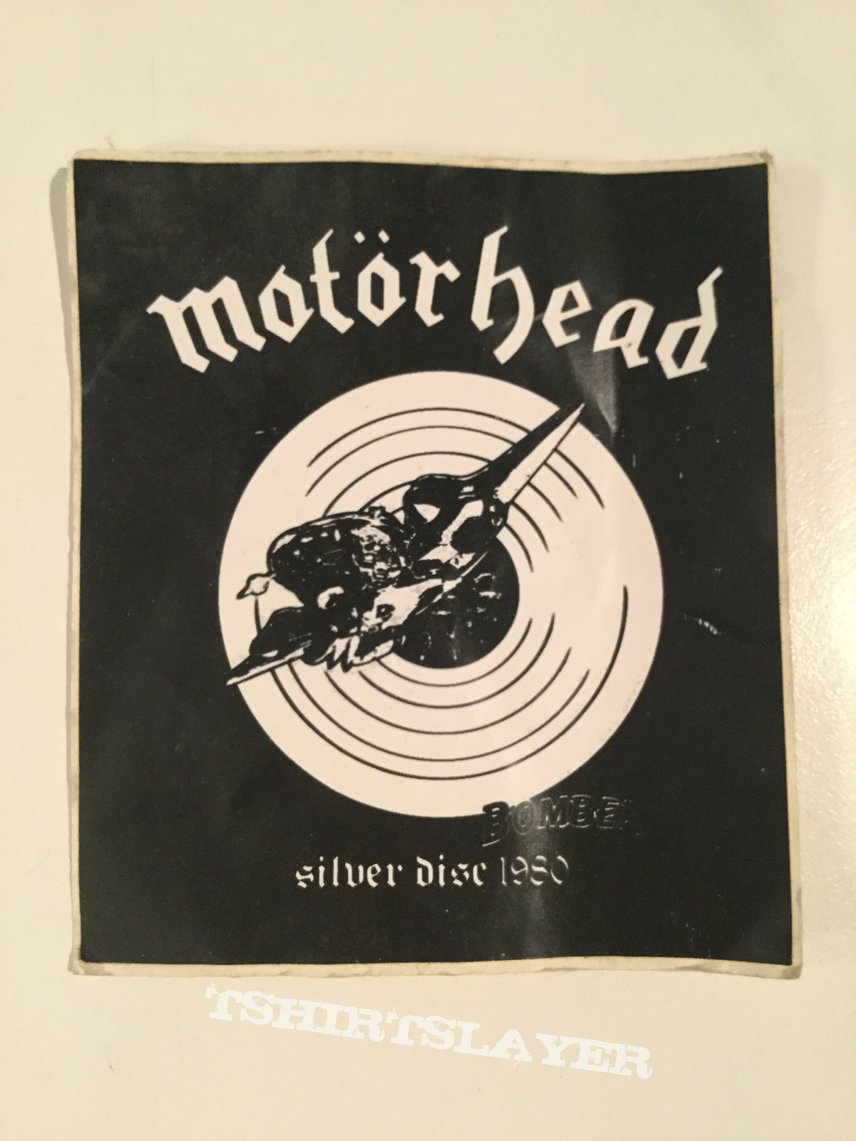 Motörhead stiker original du disque argent du groupe motorhead de l&#039;album bomber 