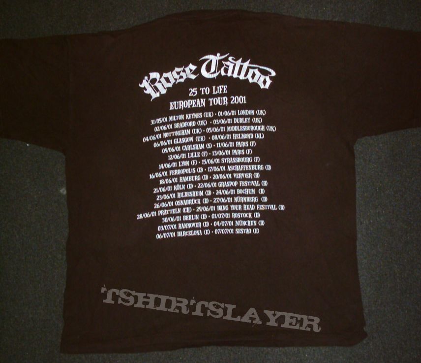 Rose Tattoo Tour shirt