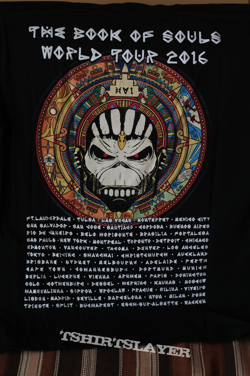 IRON MAIDEN T shirt The Book of Souls Tour 2016