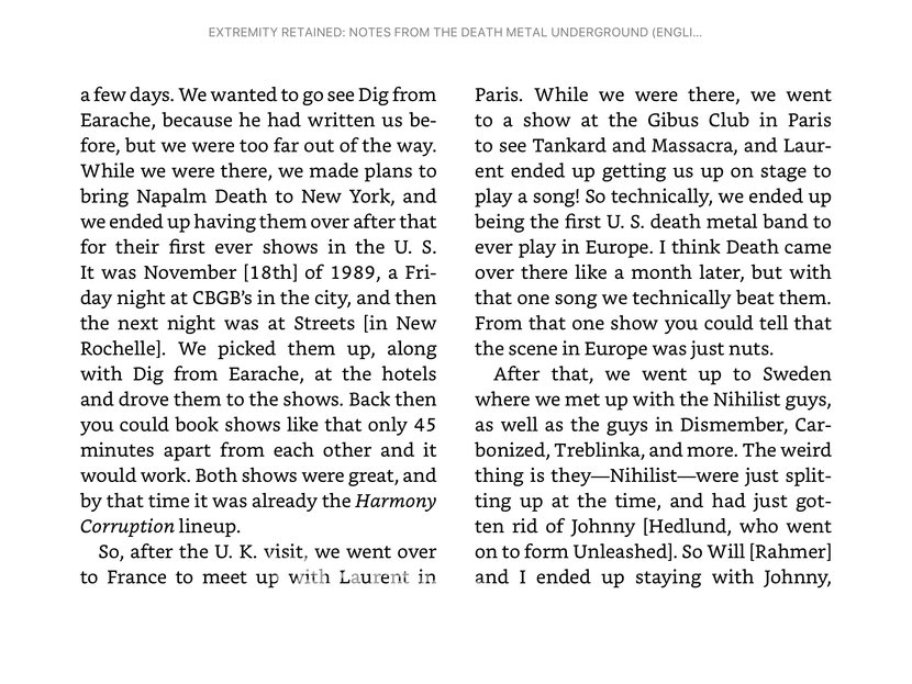 Exhumed Extremity Retained - Notes from the Death Metal Underground (book) Exhumed Extremity Retained - Notes from the Death Metal Underground (book)