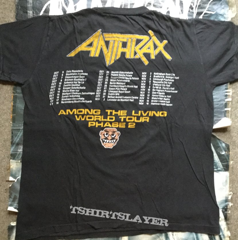 Anthrax - Among The Living Tour Phase 2 OG TS 1987 