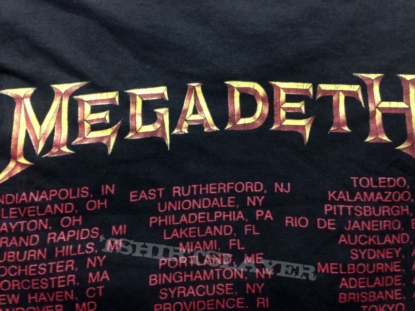 Megadeth Rust In Peace tour shirt Brockum Original 