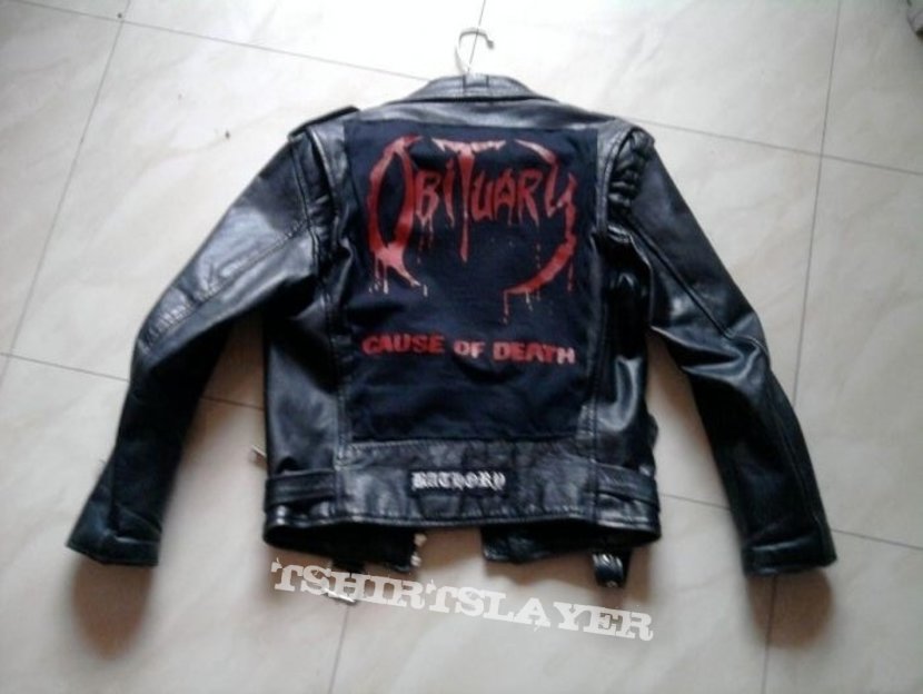 Obituary Jacket real leather !