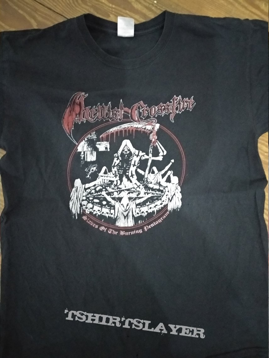 Hellish Crossfire - Slaves of the Burning Pentagram Shirt