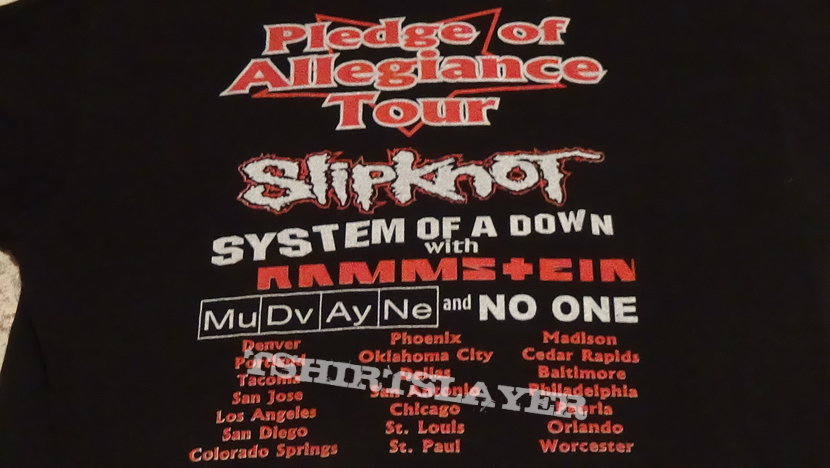 Slipknot Pledge of Allegiance Tour T - 2001, XL