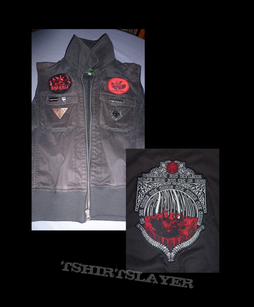 Battle Jacket - Jacket w/ Urfaust and The Devil&#039;s Blood patches &amp; OTOH, TDB,  Alkerdeel, Urfaust and CB pins