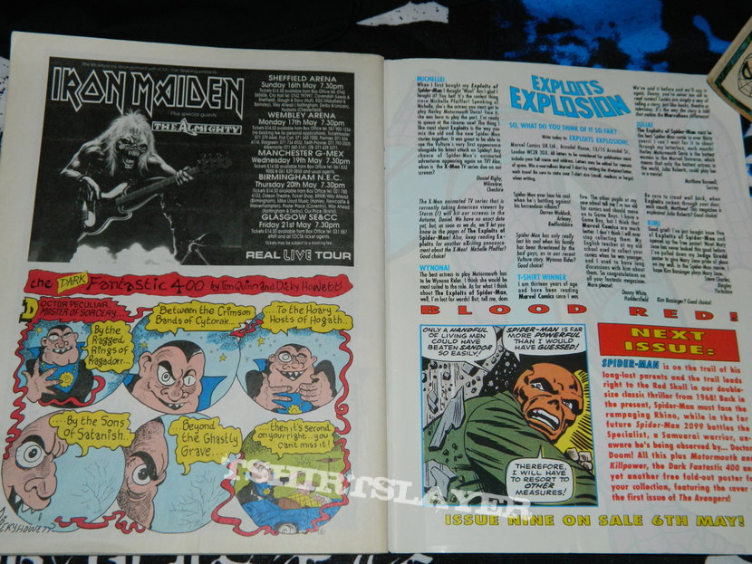 Iron Maiden advertisement in an old Comic
