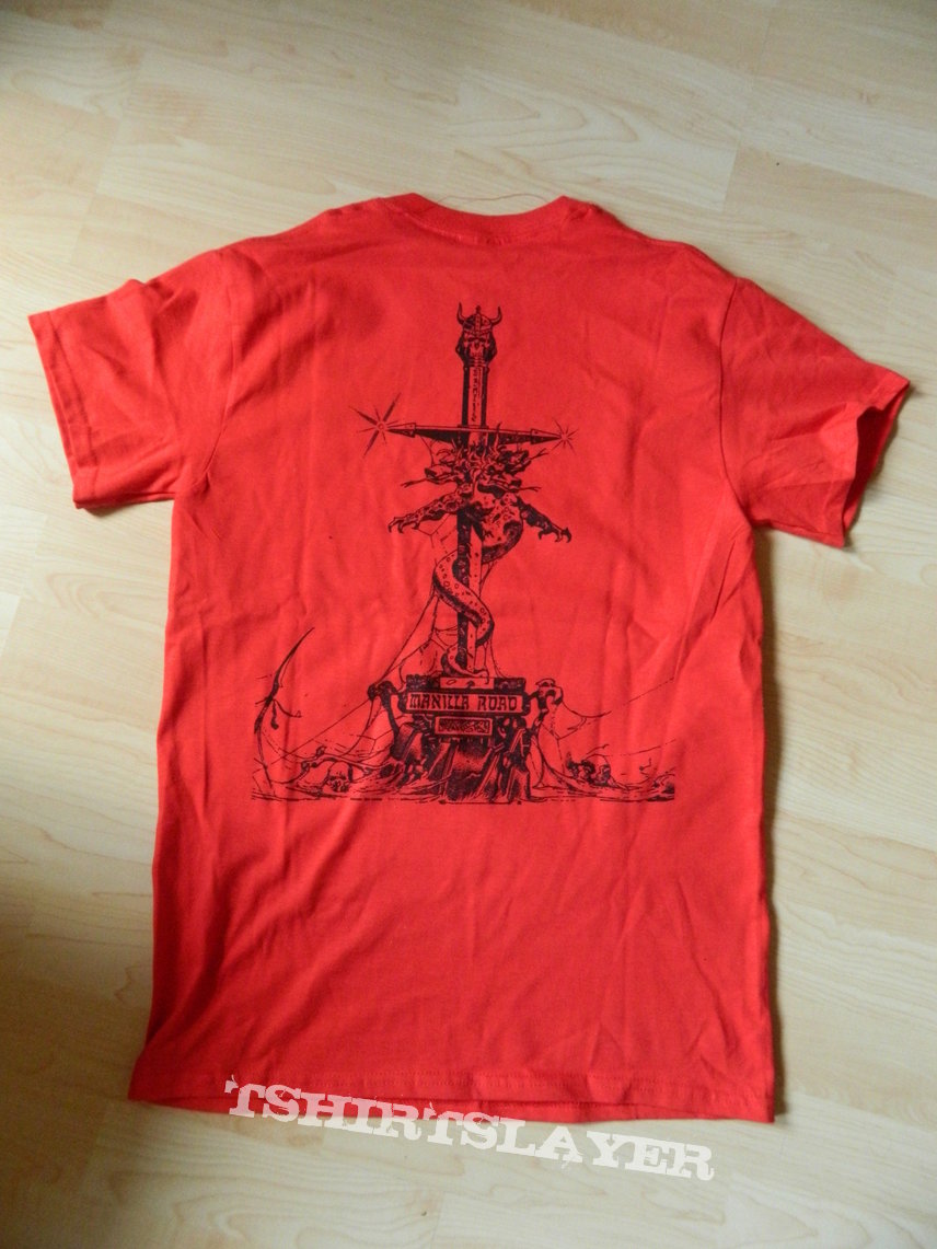 Manilla Road - Red Shirt with Sword Backprint