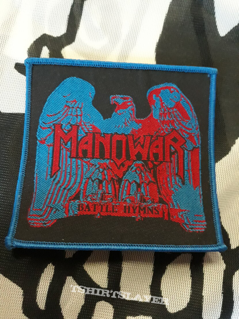 Manowar Psychedelic Battle Hymns patch blue border