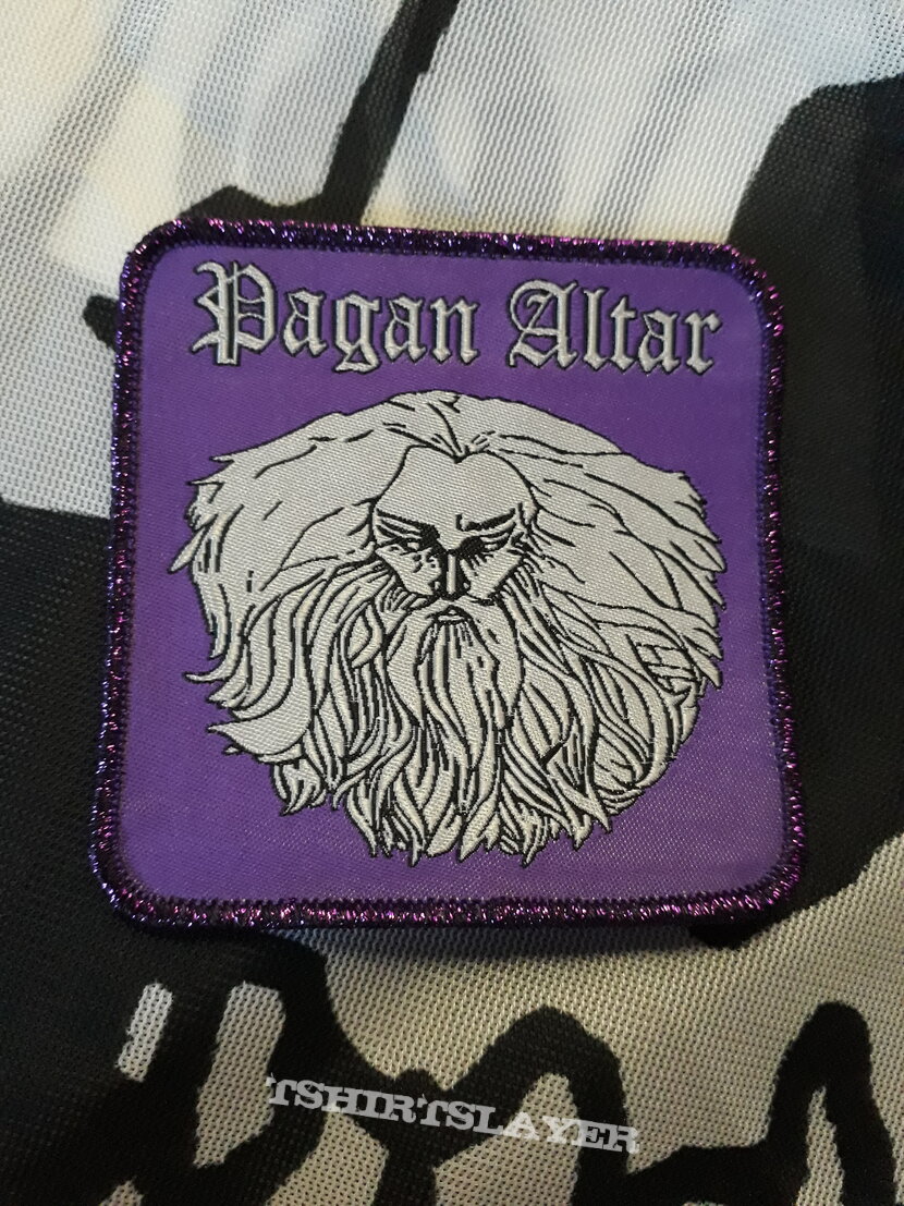 Pagan Altar Purple Patch Glitter Border