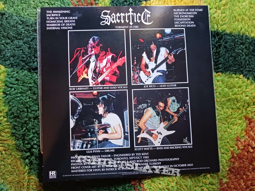 Sacrifice (Can) Sacrifice - Torment In Fire (Reissue LP)