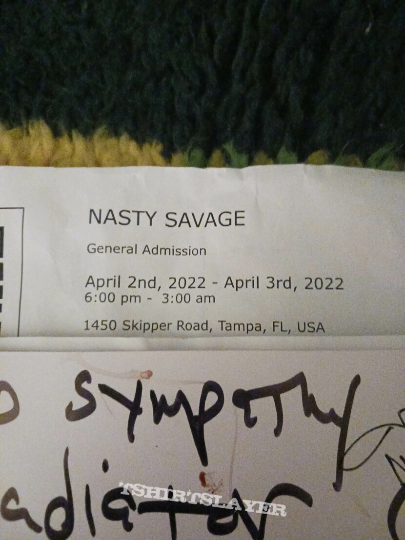 Nasty Savage -  Setlist + Guitar Pick