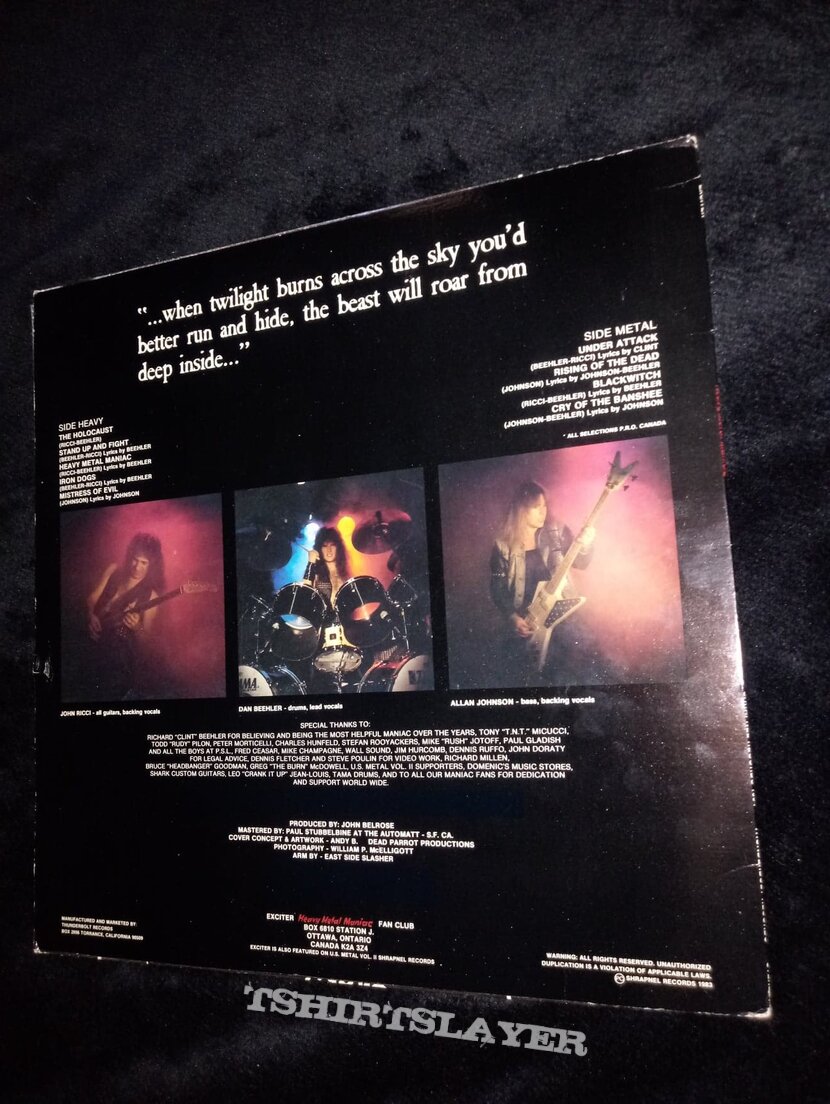 Exciter - Heavy Metal Maniac (1983 Shrapnel LP)