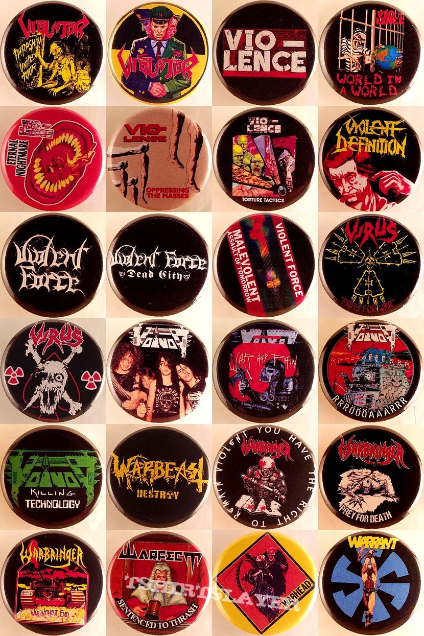 Accuser Thrash, Crossover Thrash, Death/Thrash, Speed Metal Badges