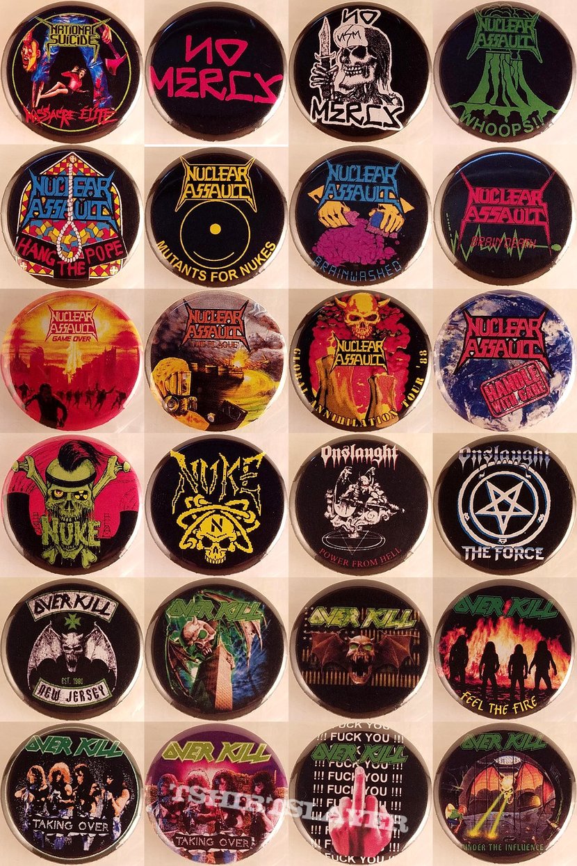 Accuser Thrash, Crossover Thrash, Death/Thrash, Speed Metal Badges