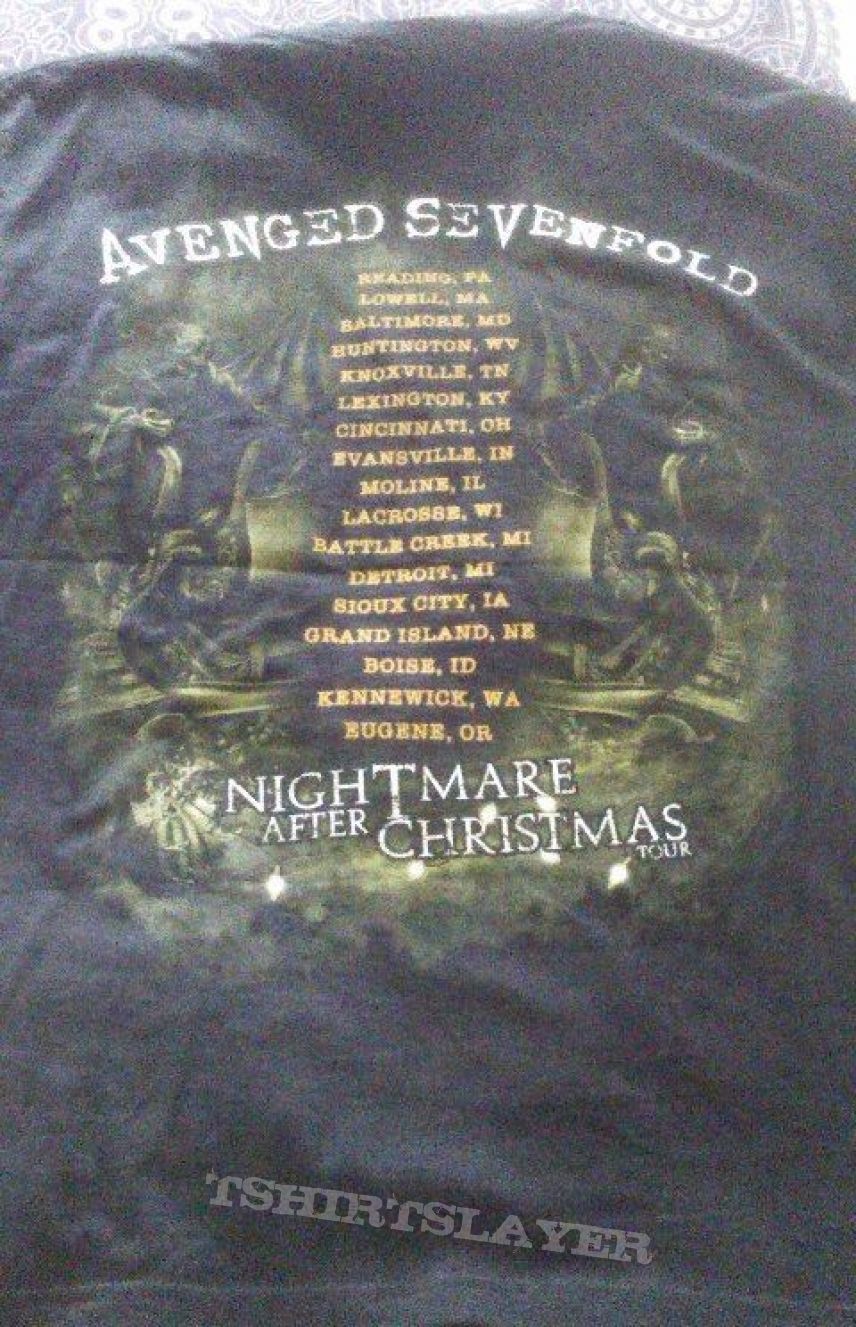 Avenged Sevenfold Nightmare After Christmas Tour Shirt