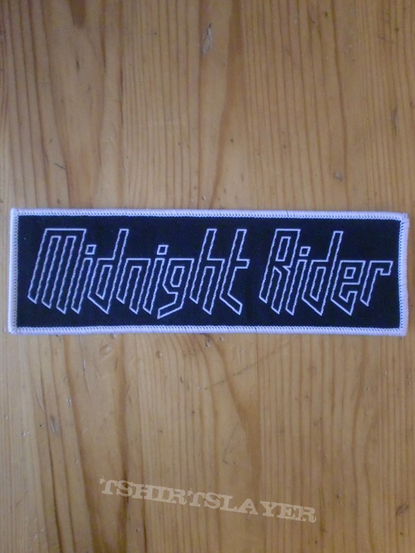 Midnight Rider - Logo Patch (White Border Version)