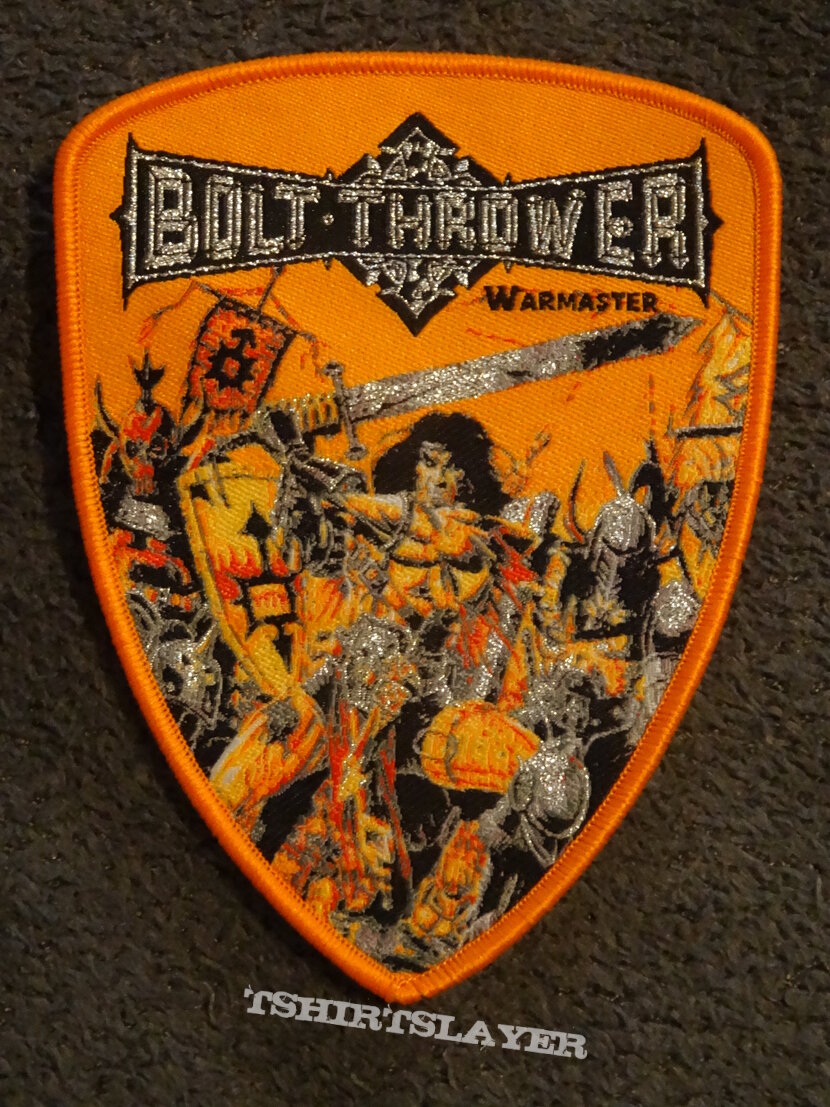 Bolt Thrower - &quot;Warmaster&quot; Shield Patch Orange Border
