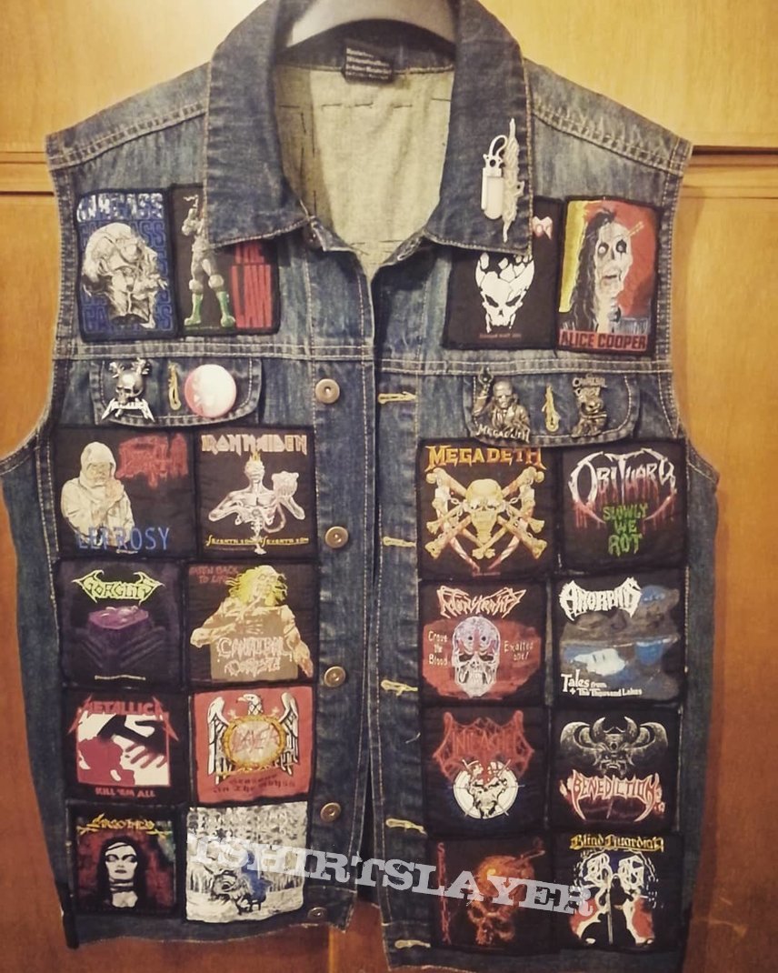 Candlemass battle jacket - my jeans vest with metal patches | TShirtSlayer  TShirt and BattleJacket Gallery